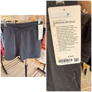 lululemon athletica Softstreme HR Short 4" - Black
